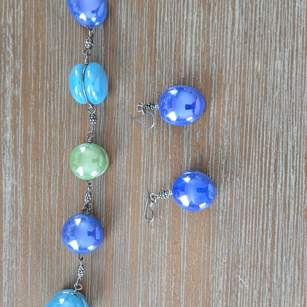 Elegant Ceramic Bracelet & Earrings Set - Picture 4 of 7